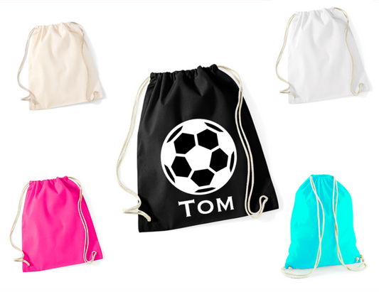 Turnbeutel Fussball mit Namen