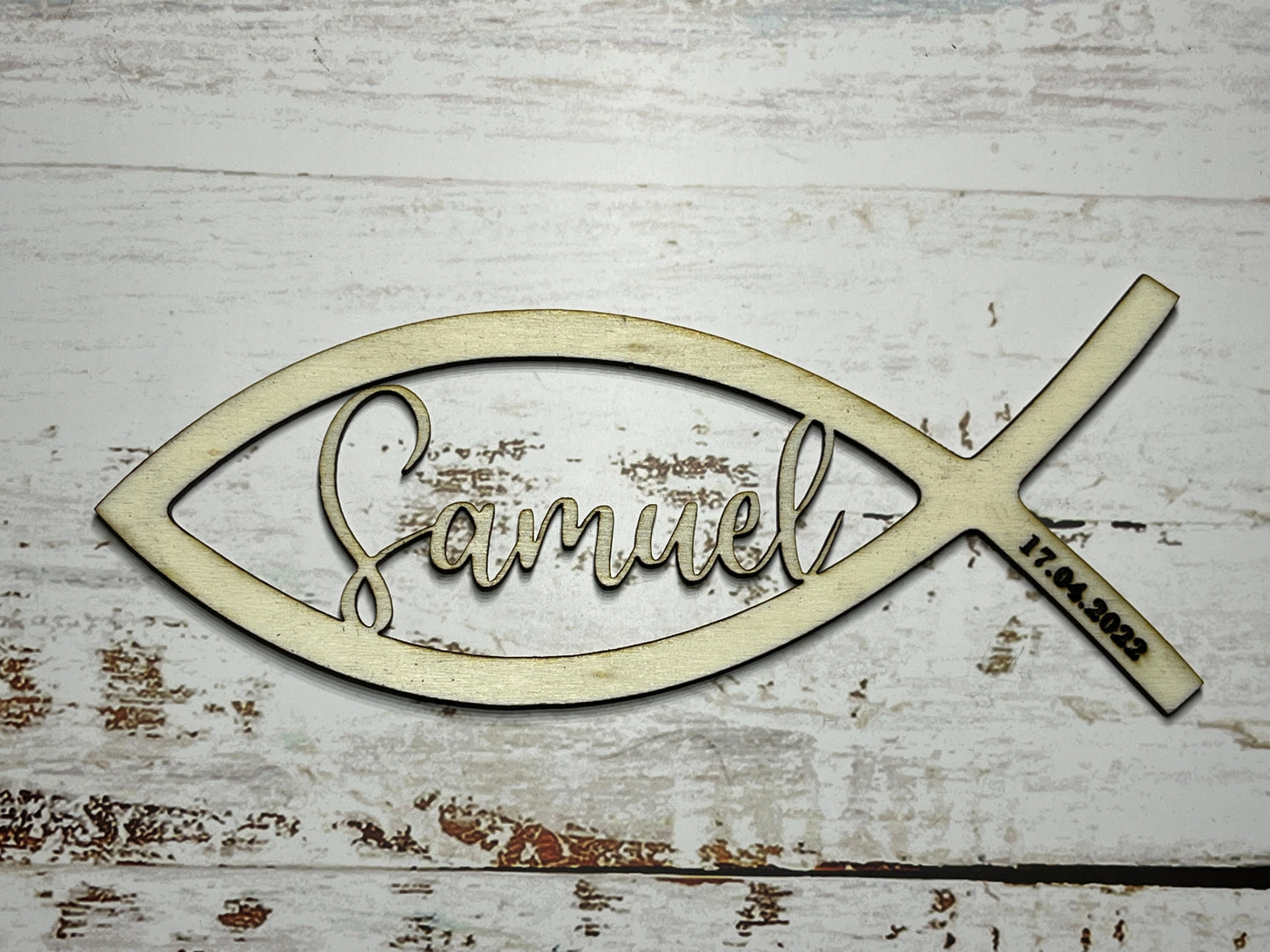 Cake Topper Fisch mit Namen