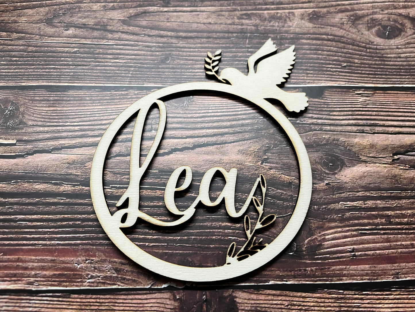 Cake Topper Taube und Zweig individuell personalisiert