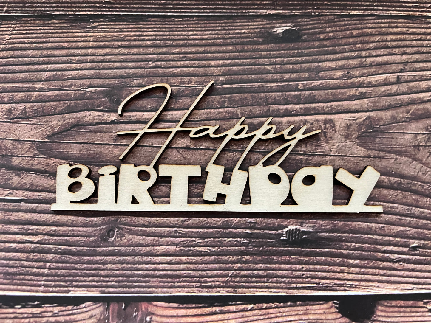 Cake Topper Happy Birthday dicke Schrift