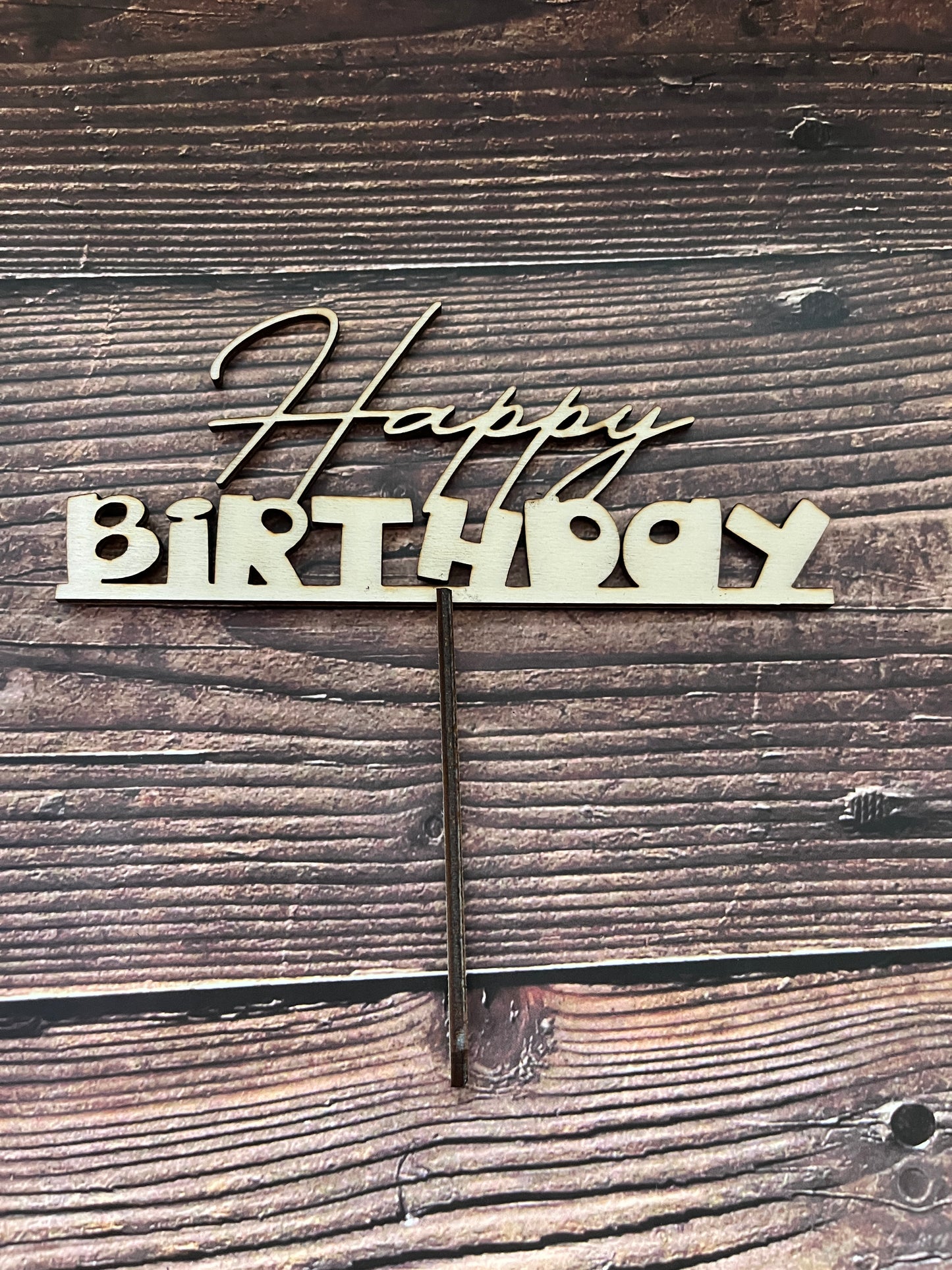 Cake Topper Happy Birthday dicke Schrift