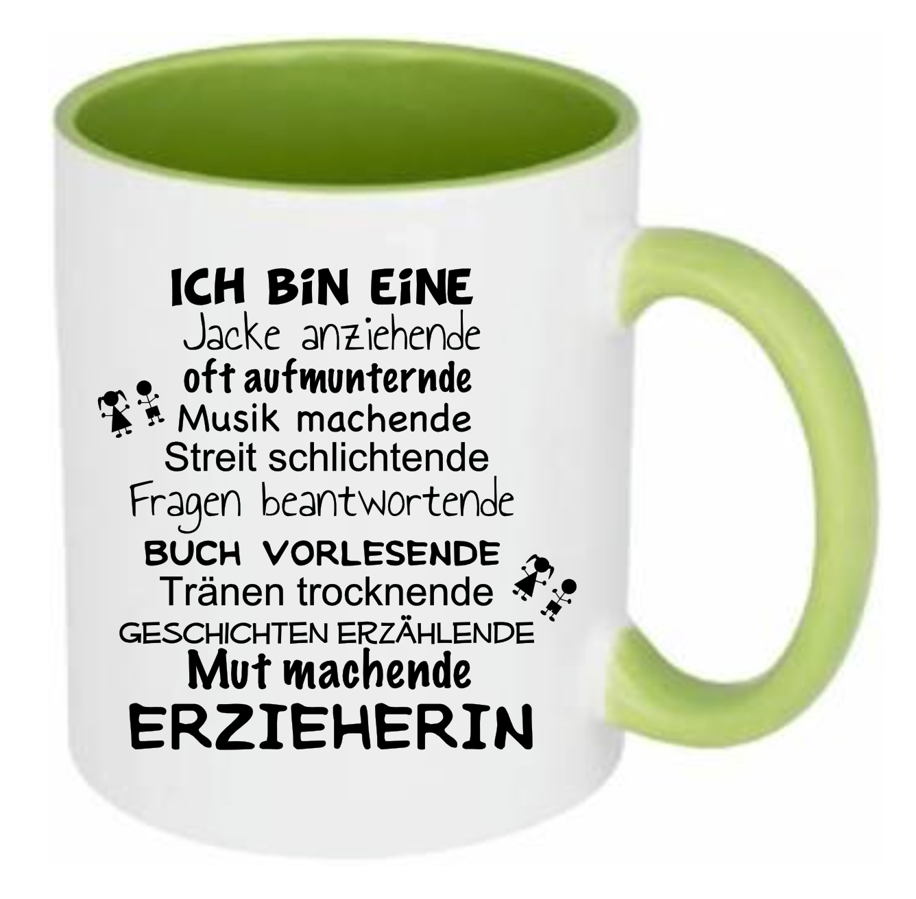 Tasse Ich bin eine Jacke anziehende Erzieherin