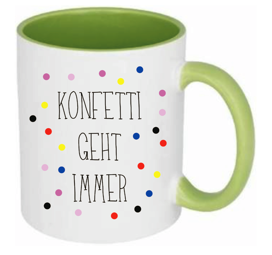 Tasse Konfetti geht immer Farbwahl