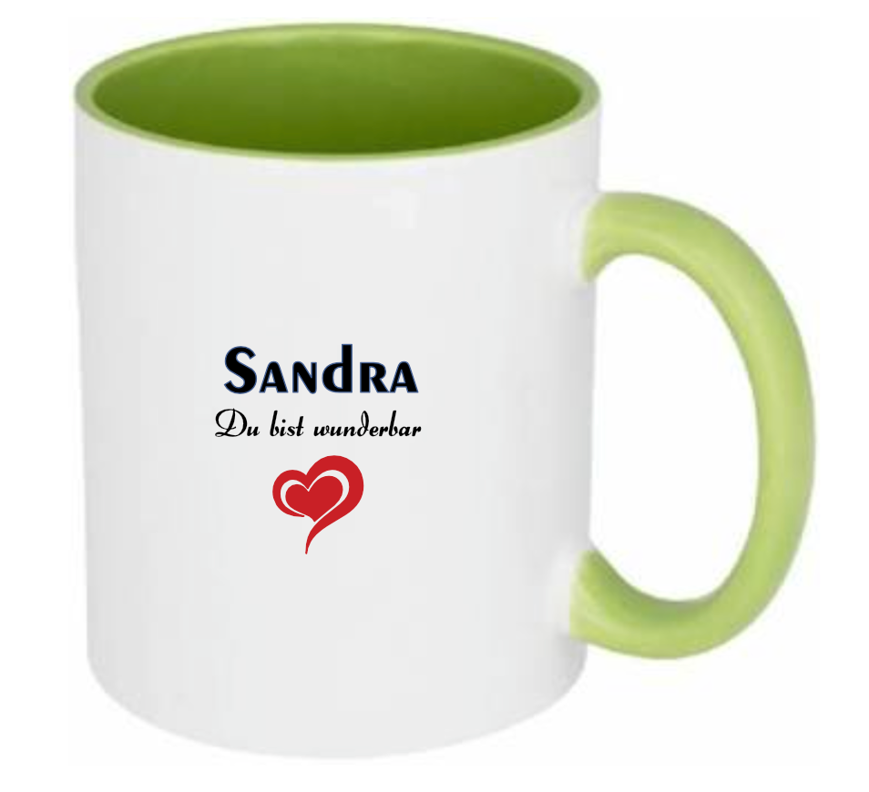 Tasse Name Du bist wunderbar individuell Farbwahl
