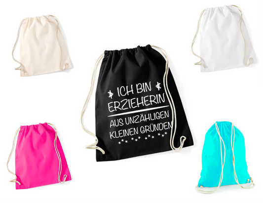 Turnbeutel Ich bin Erzieherin aus unzähligen kleinen Gründen