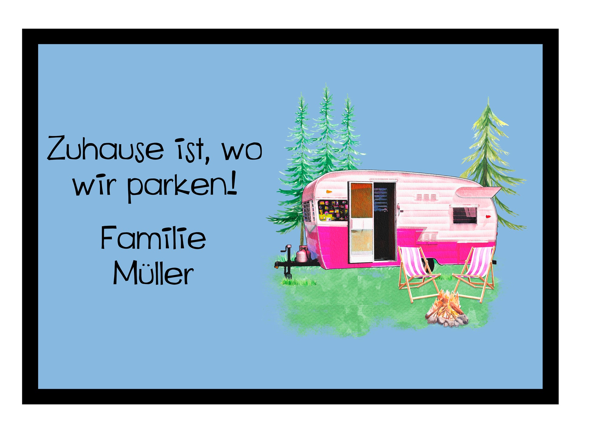 fußmatte camping Fußmatte Zuhause ist, wo wir parken Camping Wohnwagen – Farbwuselei